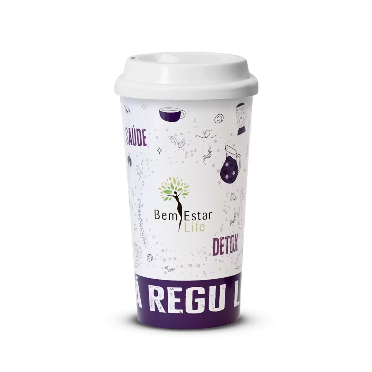 COPO ECOLOGICO 550 ML. COR ROXO