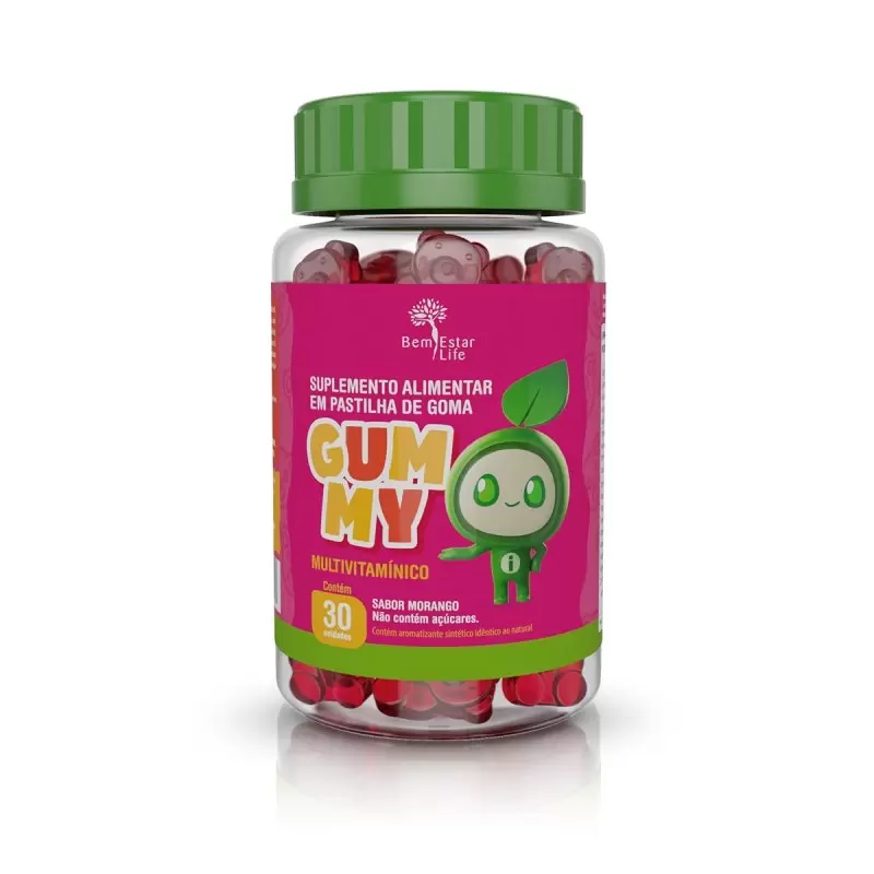 GUMMY, MULTIVITAMINICO KIDS - 30 GOTINHAS *SABOR MORANGO*