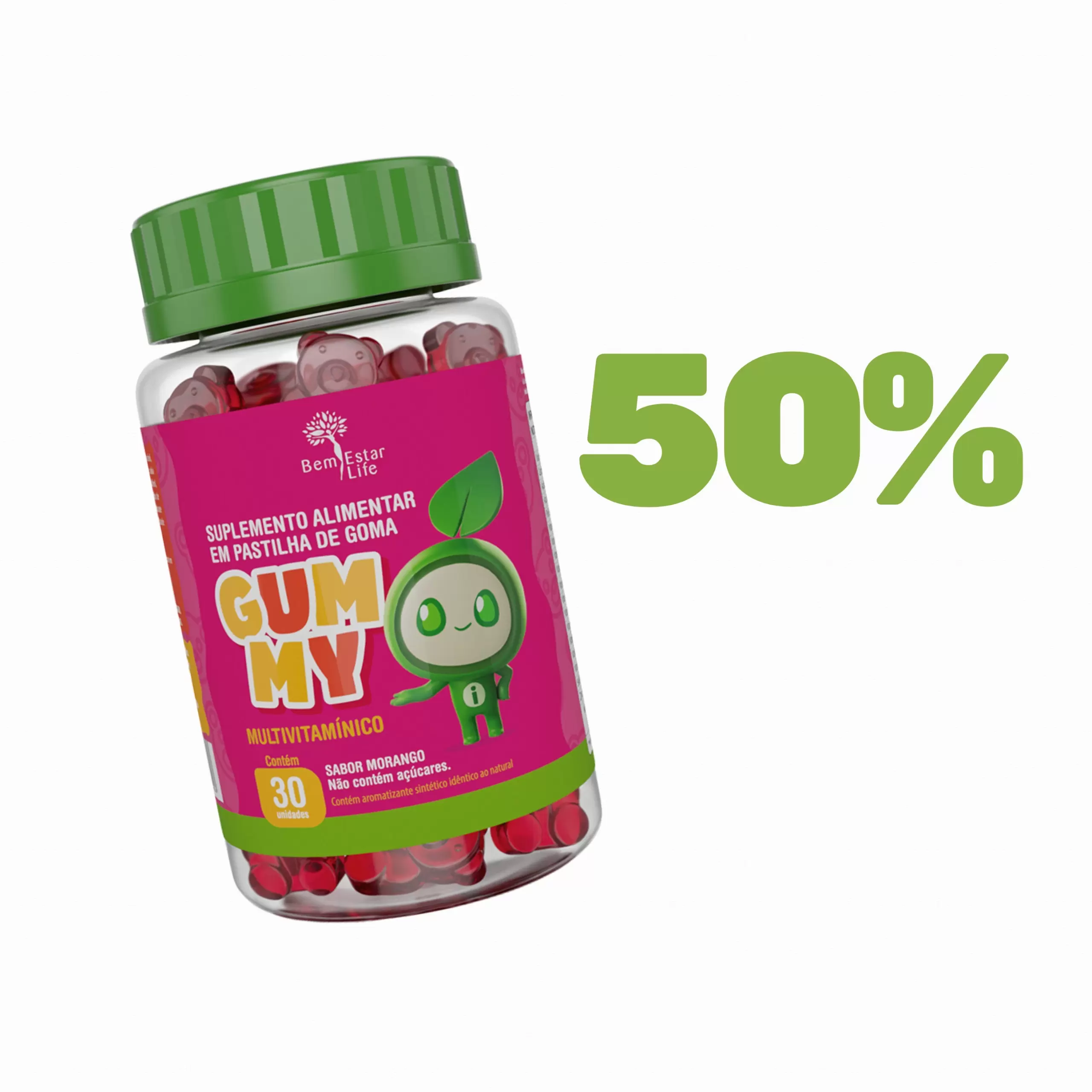 OFERTA IMUNI GUMMY, MULTIVITAMINICO KIDS - 30 GOMINHAS *SABOR MORANGO*