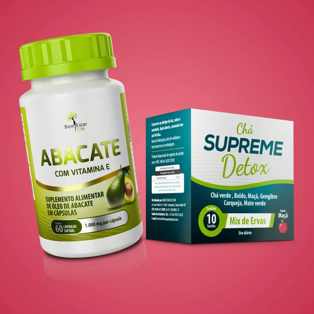 OFERTA: NA COMPRA DE ABACATE DE 60 CAPSULAS - BRINDES CHÁ SUPREME DETOX DE 10 SACHE