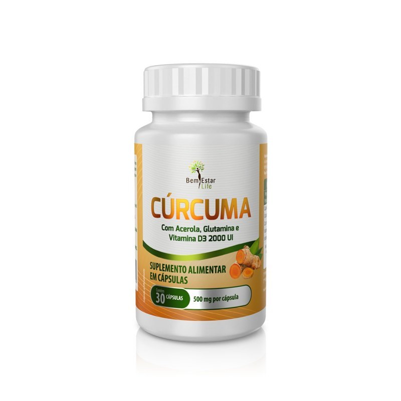 CURCUMA - COM GLUTAMINA, VITAMINA C e D3 2000UI