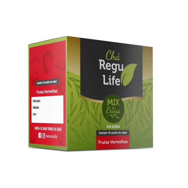 Regu Life  Frutas Vermelhas 10 sachês (MATERIAL DE TRABALHO)