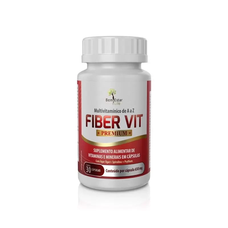 Fiber Vit Multivitamínico de A a Z 30 Capsulas