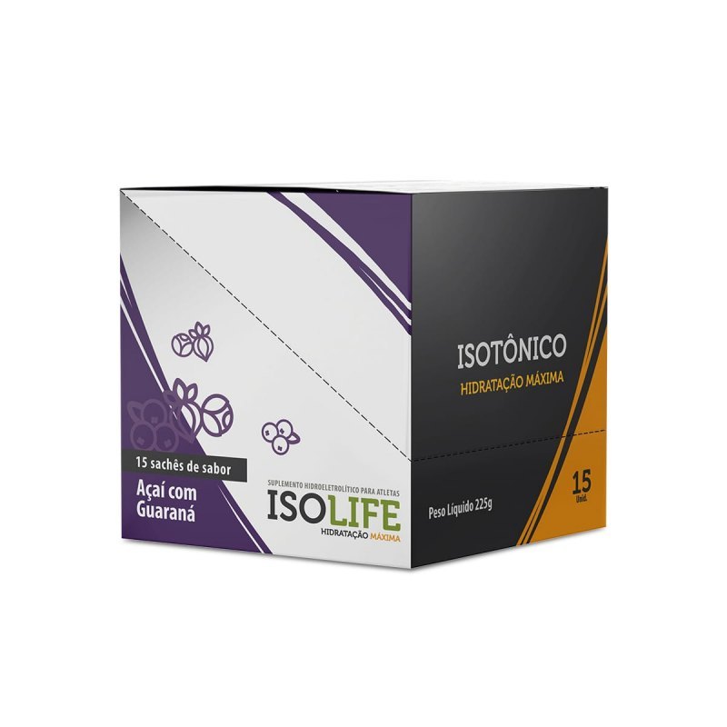 ISO LIFE ISOTONICO, 15 SACHÊS - SABOR AÇAÍ COM GUARANÁ