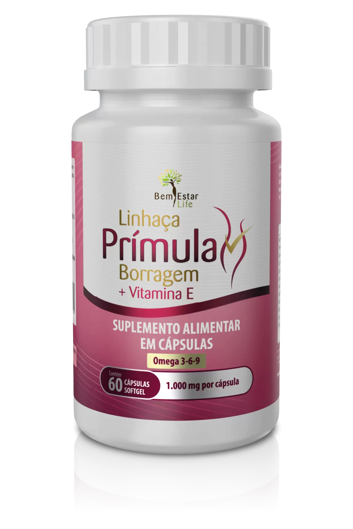 PRIMULA, LINHAÇA E BORRAGEM + VITAMINA E - 60 CAPSULAS