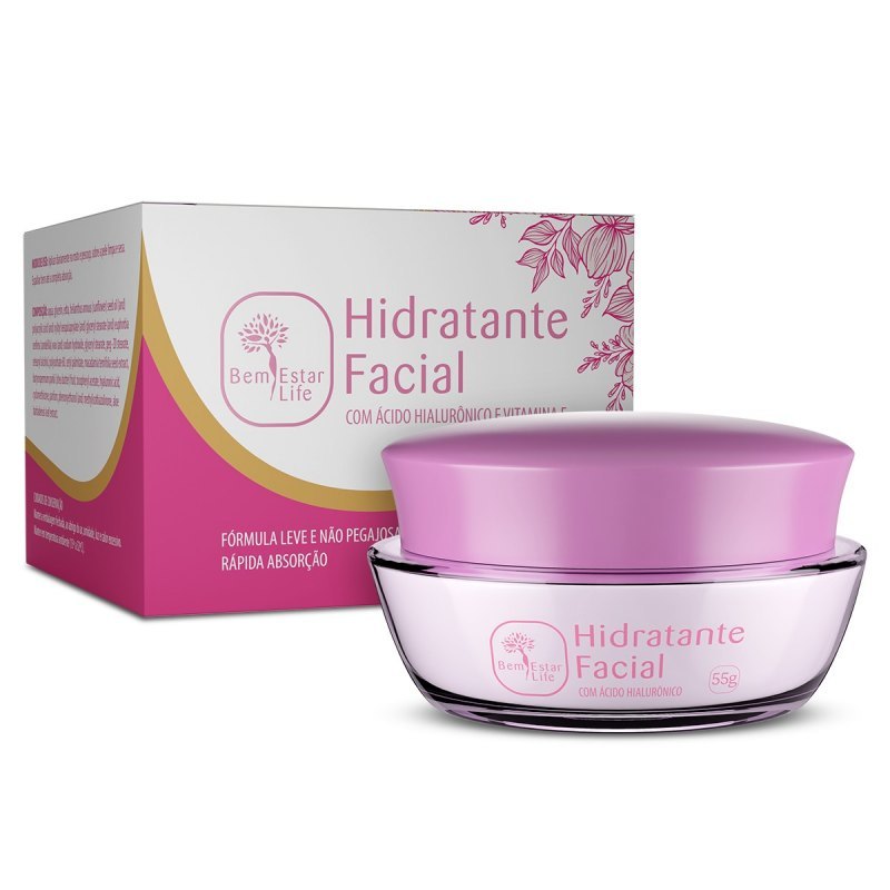 CREME HIDRATANTE FACIAL COM ACIDO HIALURONICO - 60GR.