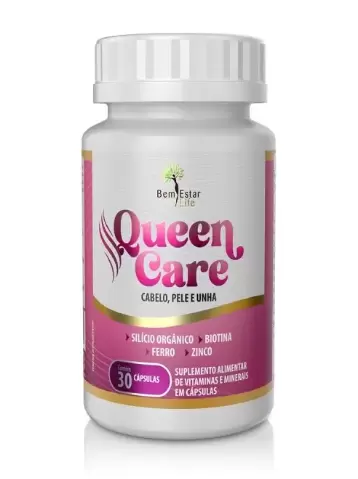 QUEEN CARE - 30 CÁPSULAS *CABELO, PELE E UNHA*