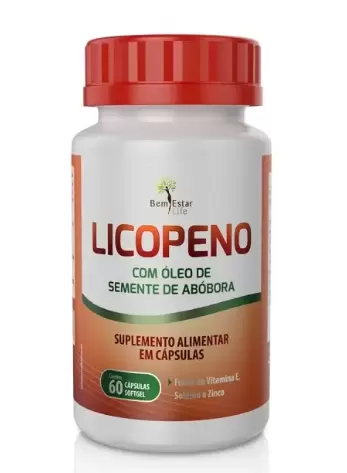 LICOPENO COM ÓLEO DE SEMENTE DE ABÓBORA - 60 CÁPSULAS